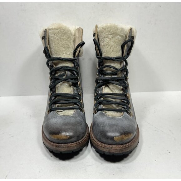 Freebird By Steven Norway Silver Winter Boots Fur Sheep Size Women’s Size 11 - Picture 2 of 9